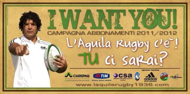 La campagna abbonamenti de L'Aquila Rugby
